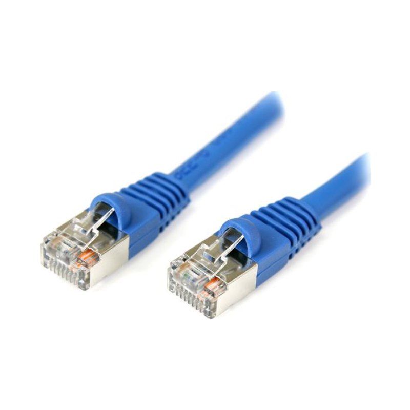 StarTech.com 15 ft Cat5e Blue Snagless Shielded RJ45 STP Cat 5e Patch Cable - 15ft Patch Cord