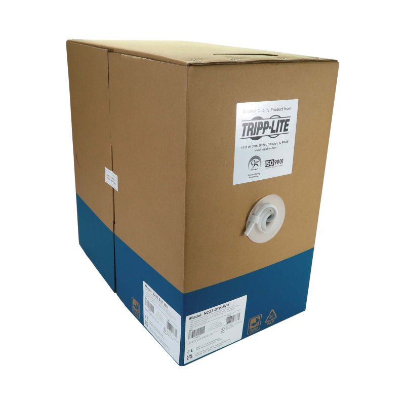 1Kft Wh Cat6A Solid Bulk Cbl