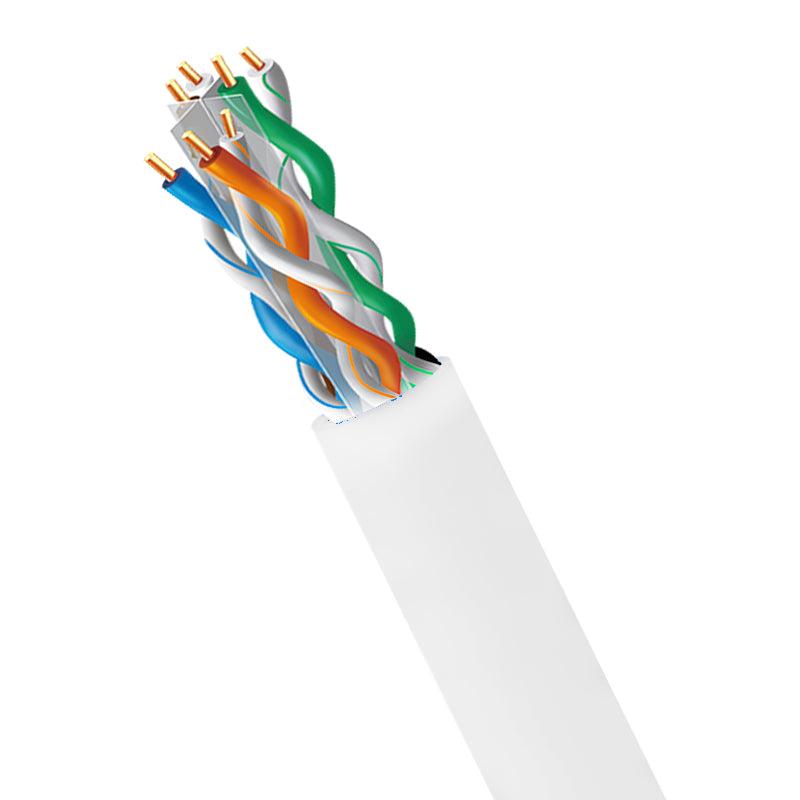 Cat6 Cmr 1000Ft Riser Cable - Solid Copper Ethernet Cable White