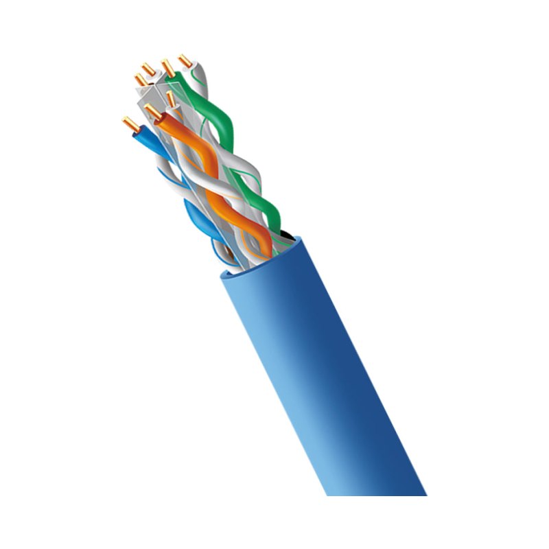Cat6 Cmr 500Ft Riser Cable - Solid Copper Ethernet Cable Blue