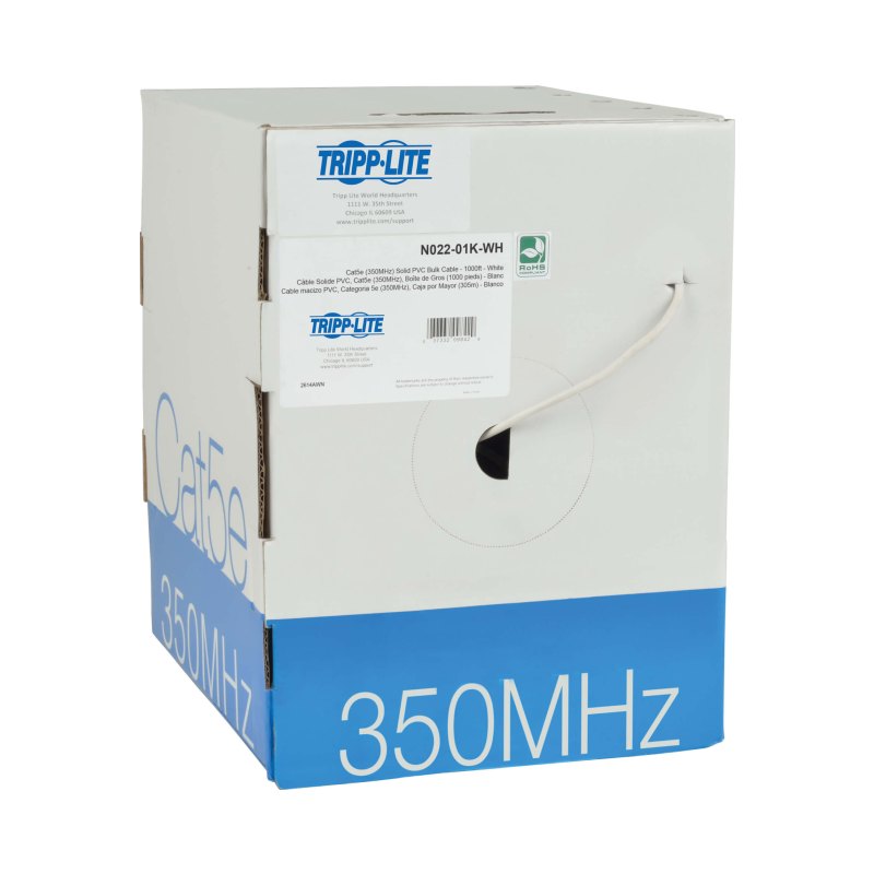 Cat5E Bulk Solid Wh Cbl-1Kft