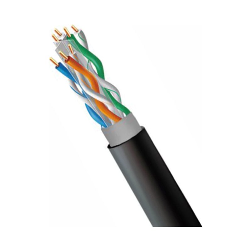 Cat6 Outdoor 1000Ft Cable - Gel-Filled Solid Copper Ethernet