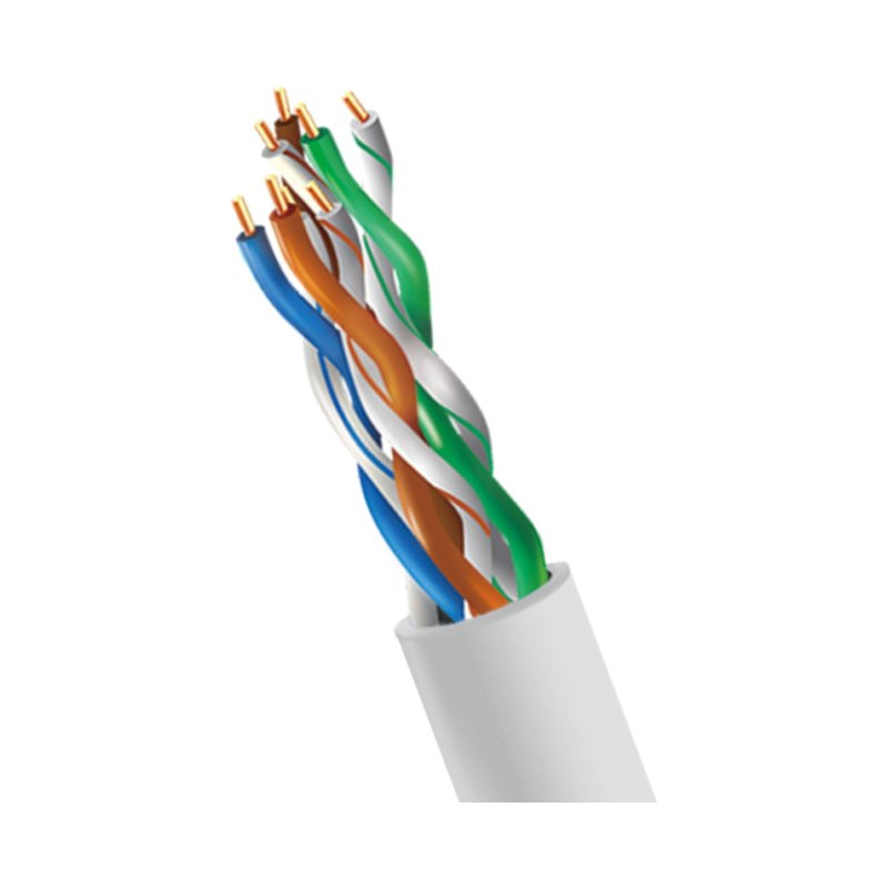 Cat5E Cmr 1000Ft Riser Cable - Solid Copper Ethernet Cable White