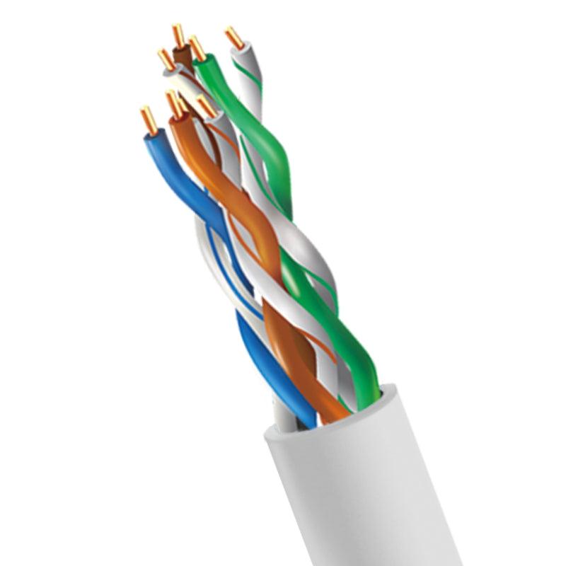 Câble Cat5E Cmr 300m Riser - Câble Ethernet en cuivre solide blanc