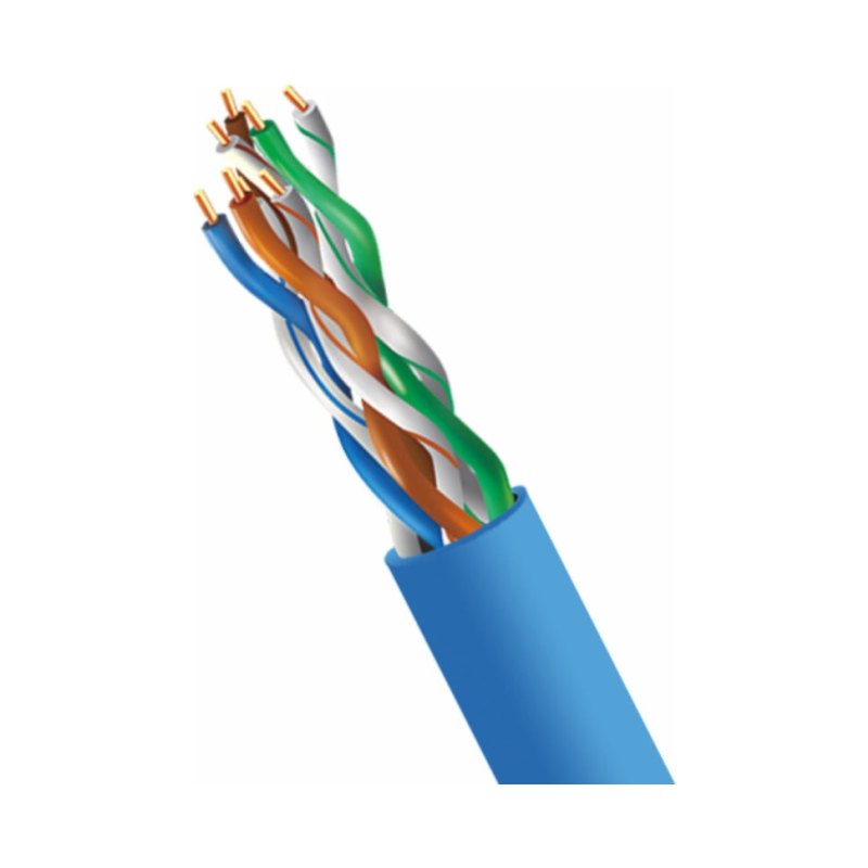 Cat5E Cmr 1000Ft Riser Cable - Solid Copper Ethernet Cable Blue