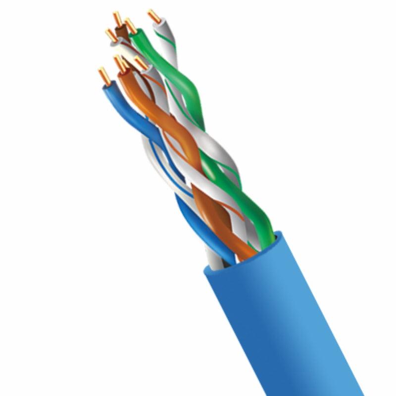 Câble de riser Cat5E Cmr 300m - Câble Ethernet en cuivre solide bleu