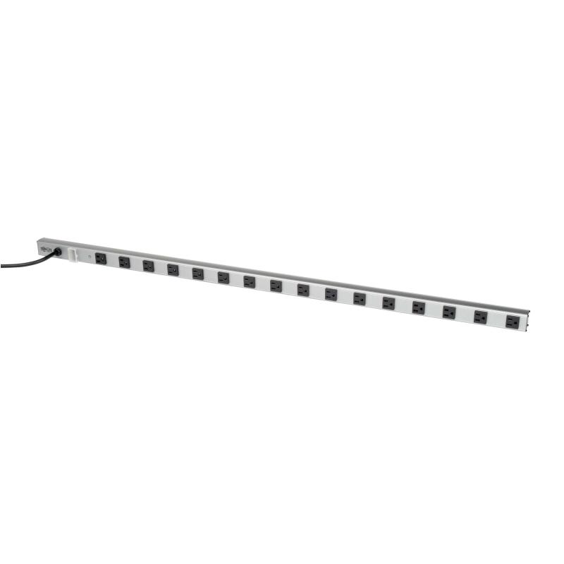 Powerstrip 16Outlet Strip 450J 15Ft Cord 48In Length Metal 15Amp