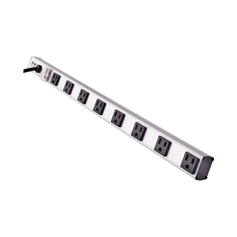 Power Strip Right Angle 8Out 5-15R 120V 15Ft Cord 24In Len