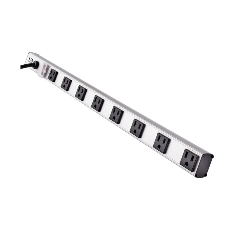 Power Strip Right Angle 8Out 5-15R 120V 15Ft Cord 24In Len