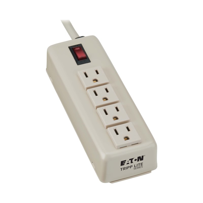 4 Outlet Industrial Power Strip Waber Metal 6 Ft Cord 5-15P