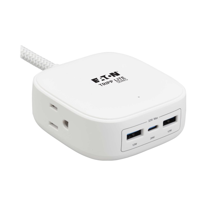 Power Strip 2-Outlet 32W 2 Usb-A Usb C