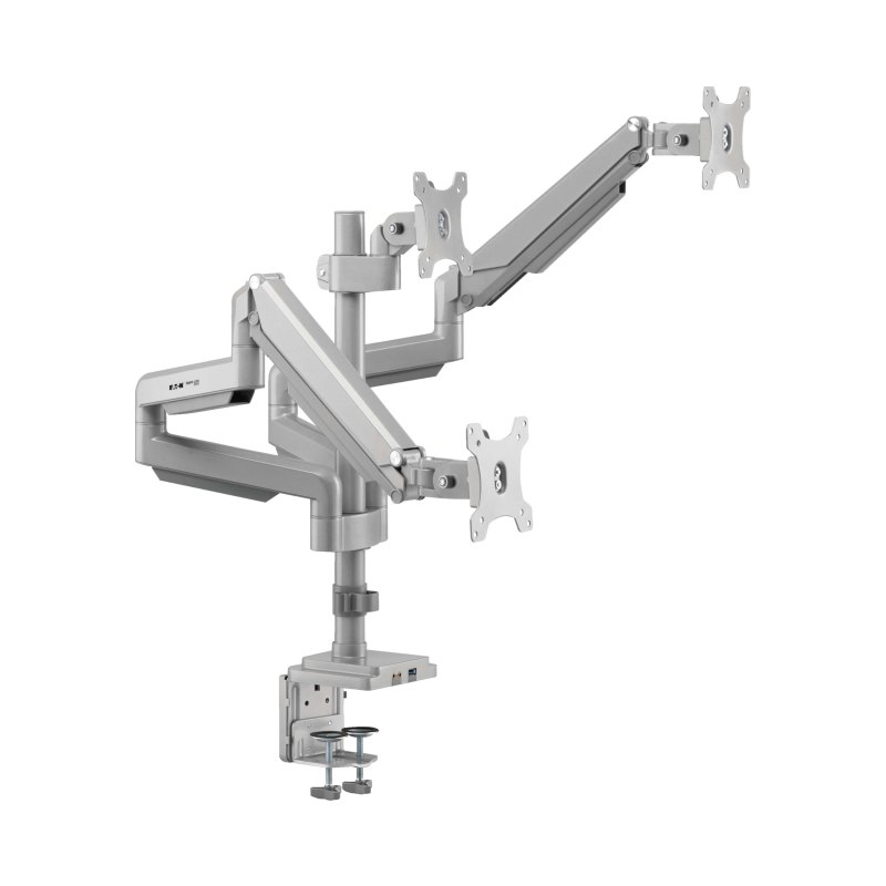 Display Mntr Tv Desk Mnt Triple Display Flex Arm 17In-30In