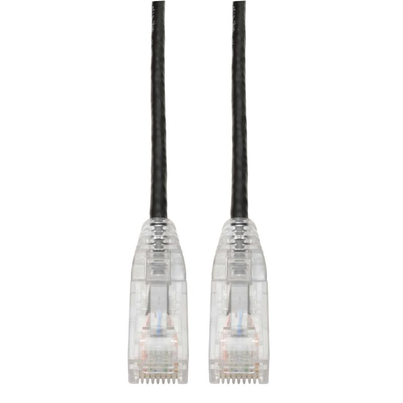 6Ft Cat6 Blk Snagless Utp Rj45 Molded Slim Gigabit Patch Cable