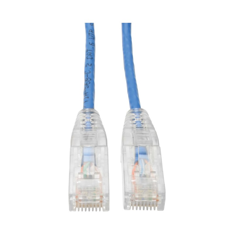 15Ft Cat6 Blue Snagless Utp Rj45 Molded Slim Gigabit Patch Cabl