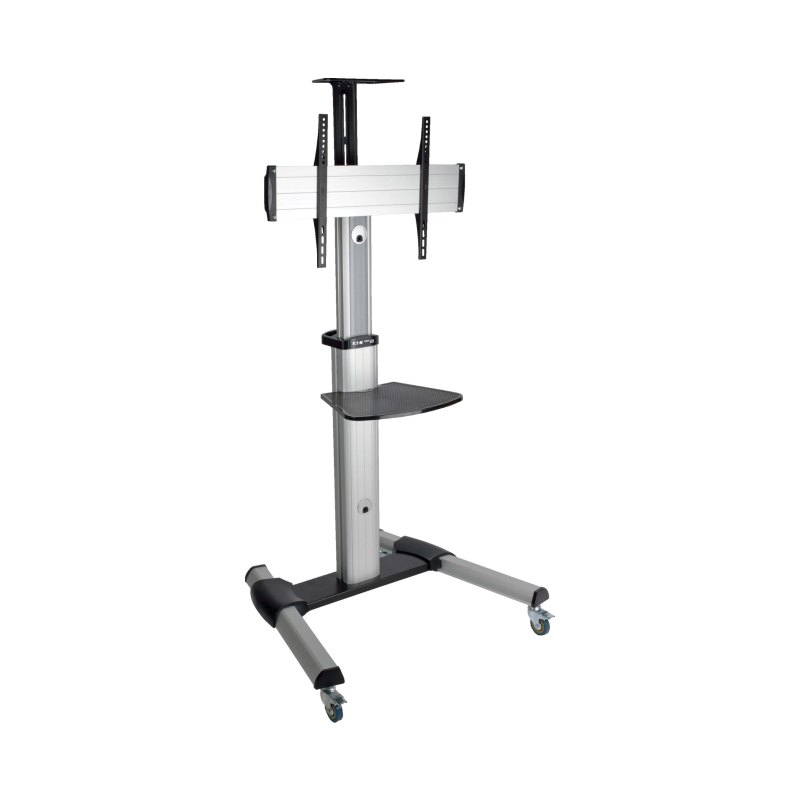 Mobile Tv Floor Stand Cart Height-Adjustable F/32-70In Disp