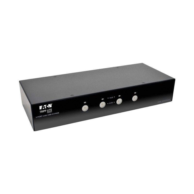 4-Port Displayport Kvm Switch With Audio Cables And Usb 3.0 Super