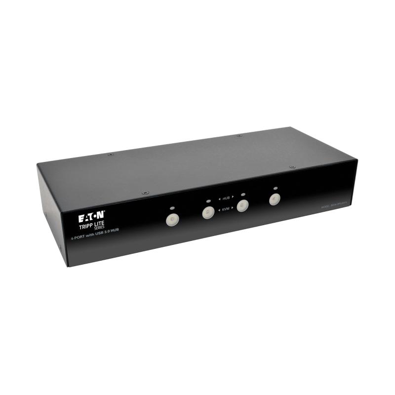 4-Port Displayport Kvm Switch With Audio Cables And Usb 3.0 Super