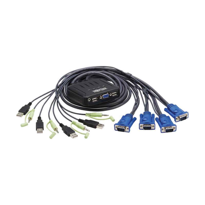 Vga Kvm Switch W Vga Usb Audio 4-Port