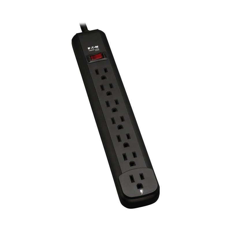 Power Strip 7Out Nema 5-15R Ac 25Ft Cord 5-15P Black Housing