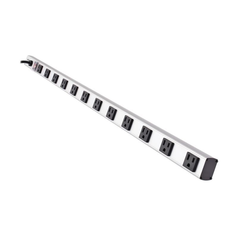 36In12 Right-Angle Ou Vertical Pwr Strip 120V 15A 15Ft Cord 5-15P