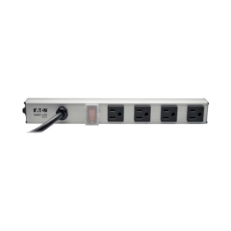 Power Strip 4Out 5-15P 120V 12In Metal Vertical
