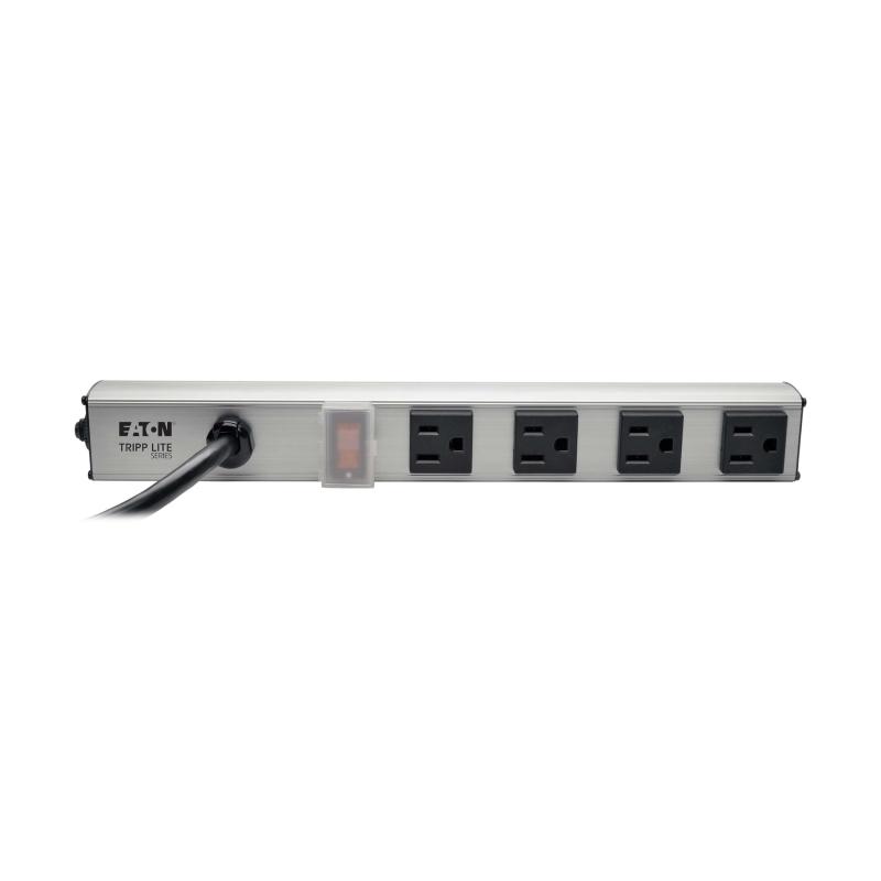 Power Strip 4Out 5-15P 120V 12In Metal Vertical