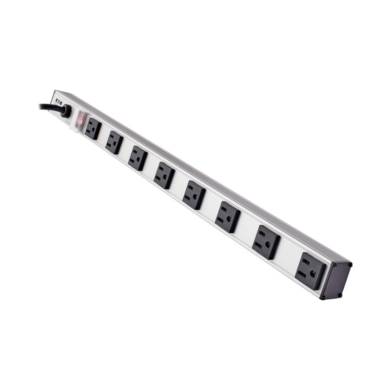 Powerstrip Vertical 8Out 5-15P 10Ft Cord 24In 120V 15A