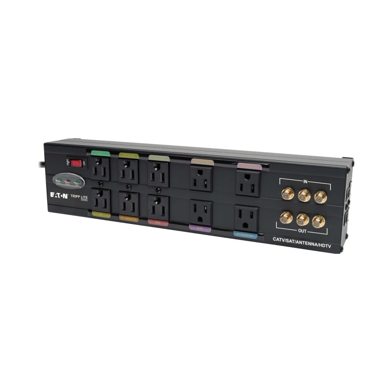 Home Theater 10Out Block 500K Rt Angle 3Coax 3570J Rj11/45 Metal