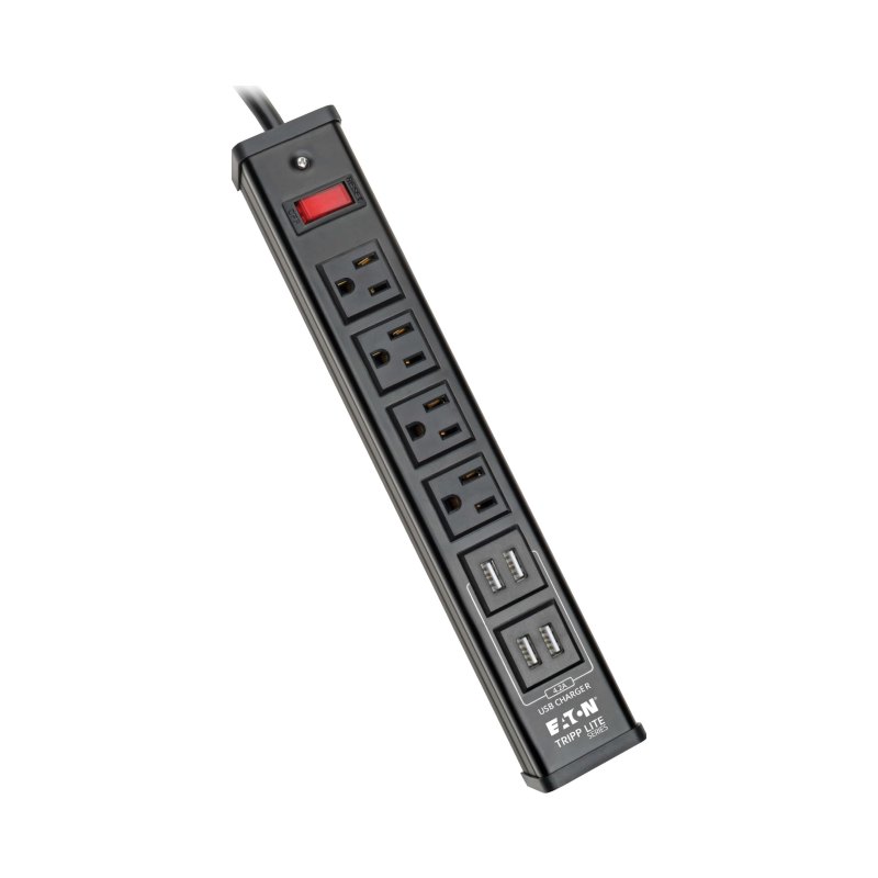Surge Protector Strip 4Out 4 Usb Charging Ports 6Ft Cord