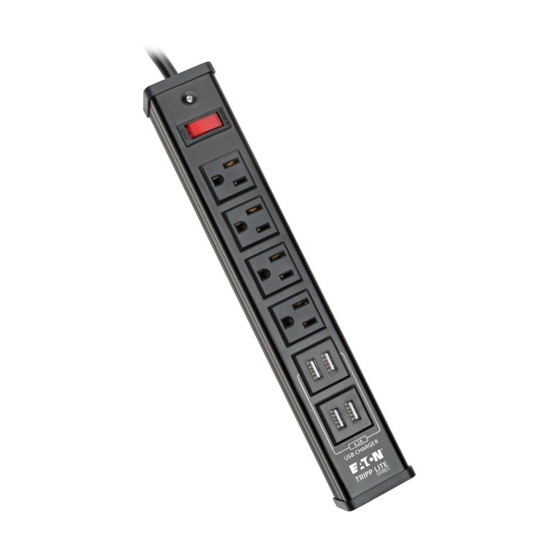 Surge Protector Strip 4Out 4 Usb Charging Ports 6Ft Cord