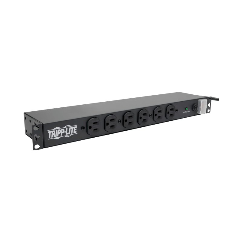 1U Rm Surge 120V 50/60Hz 12Out 6 Front 6 Rear 15Ft Cord 1050J