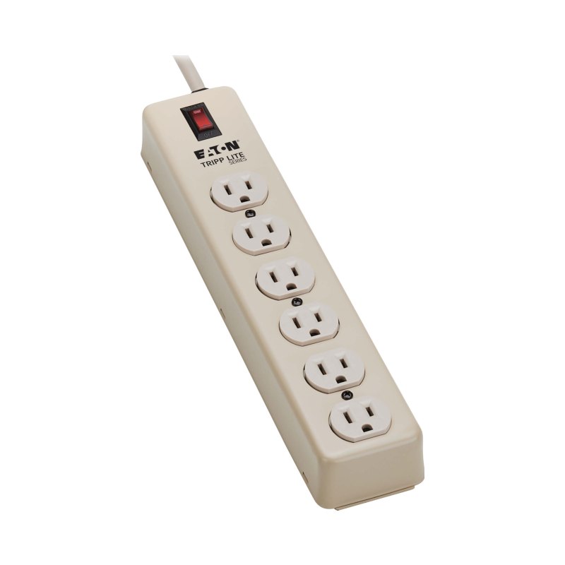 6 Outlet Industrial Power Strip Waber Metal 6 Ft Cord 5-15P
