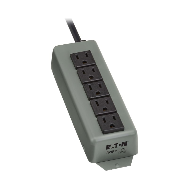 Waber Power Strip 5Out 5X5-15R 5-15P 6Ft Cord Metal