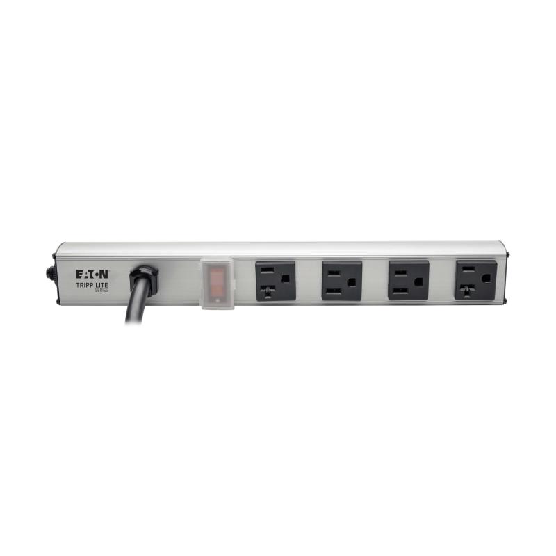 Power Strip 4Out 5-15P 120V 12In Metal Vertical Moq 12