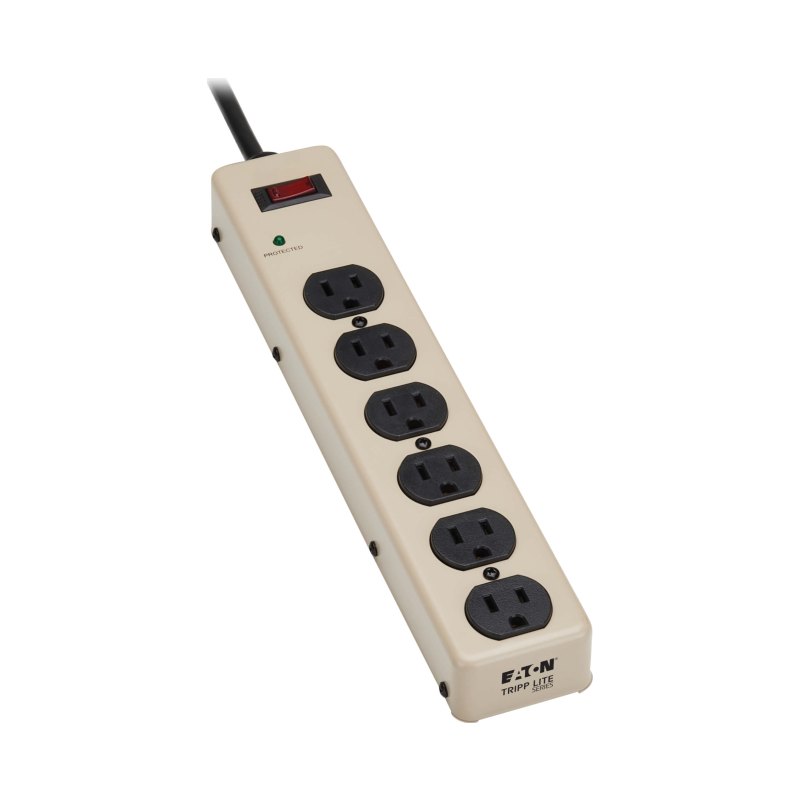 6 Outlet Surge Protector Strip Surge Strip 6Ft Cord 900 Joules