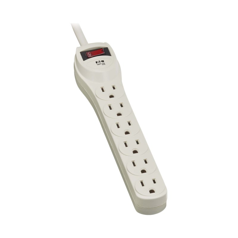 6 Outlet Industrial Power Strip Waber 4 Ft Cord 15A 5-15P
