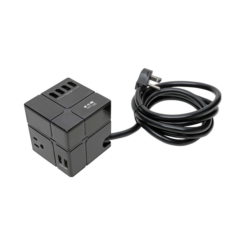 Safe-It Cube Surge Protector 3-Out 6 Usb