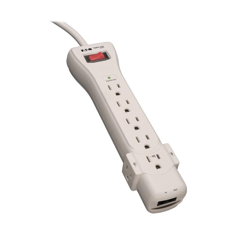 Protect It 7Outlet Block Rj11 6Ft-Cord 808J 20K-Ins Emi/Rfi