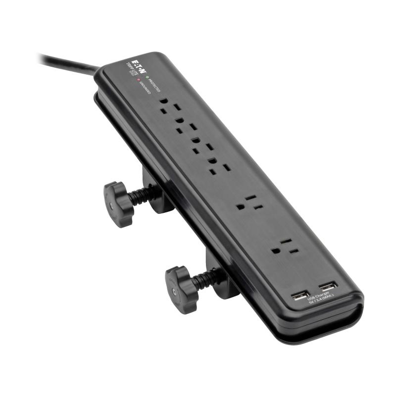 Protect It Surge Protector 6Out Desk Mount 40K 6Ft Cord