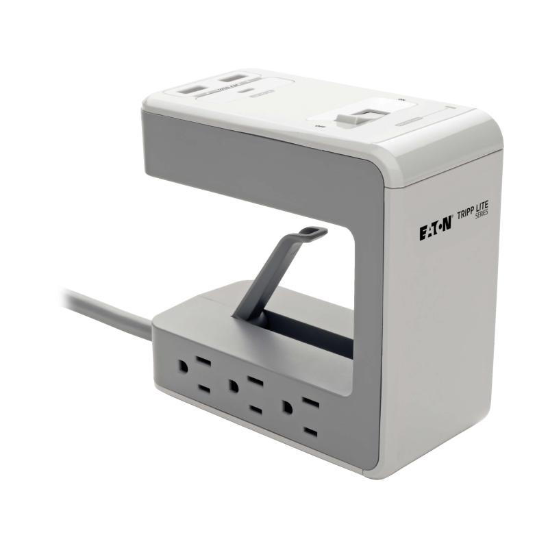Surge Protector Desk Clamp 6Out 2 Usb-A 1 Usb-C 8Ft Cord