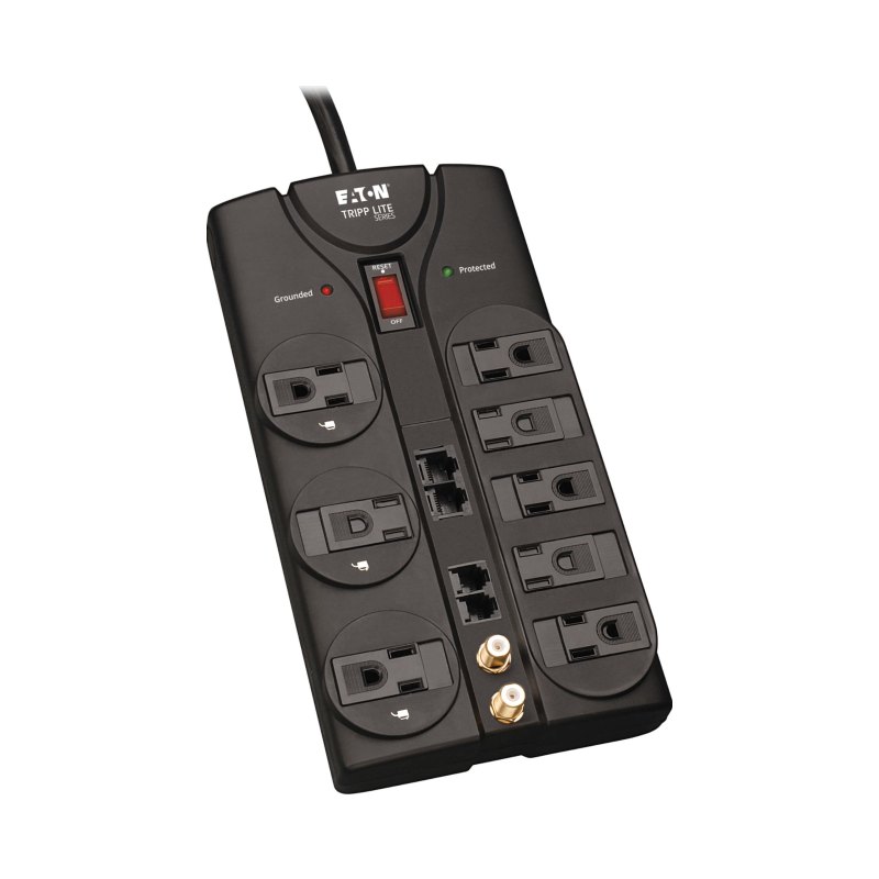 Protect It 8Outlet Block Rj45 Coax 2 Line-Rj11 10Ft-Cord 2518
