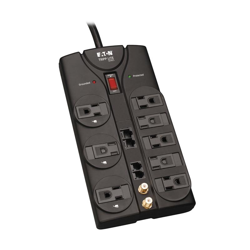 Protect It 8Outlet Block Rj45 Coax 2 Line-Rj11 10Ft-Cord 2518