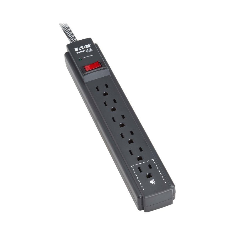 Tripp Lite Series 6 Outlet Surge Protector 5-15R Outlets 1200