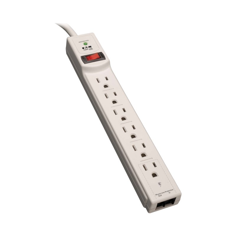 Protect It 6Out Ul1449 Ul1363 Ul497A 20K 8Ft Cord Surge Protctor
