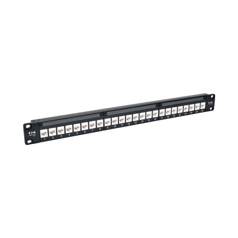 Cat6A 24Port 1U Feed Thru Pnl