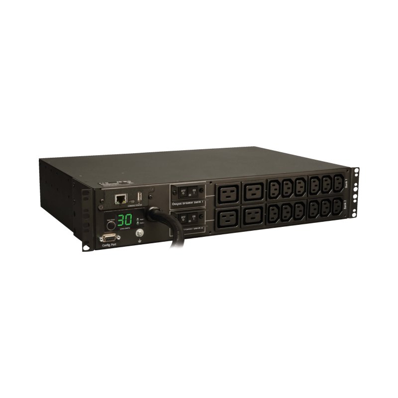 Monitored Pdu 208/240V 1-Phase 30A L6-30P 2U Rm 12Xc13 4Xc19 12Ft