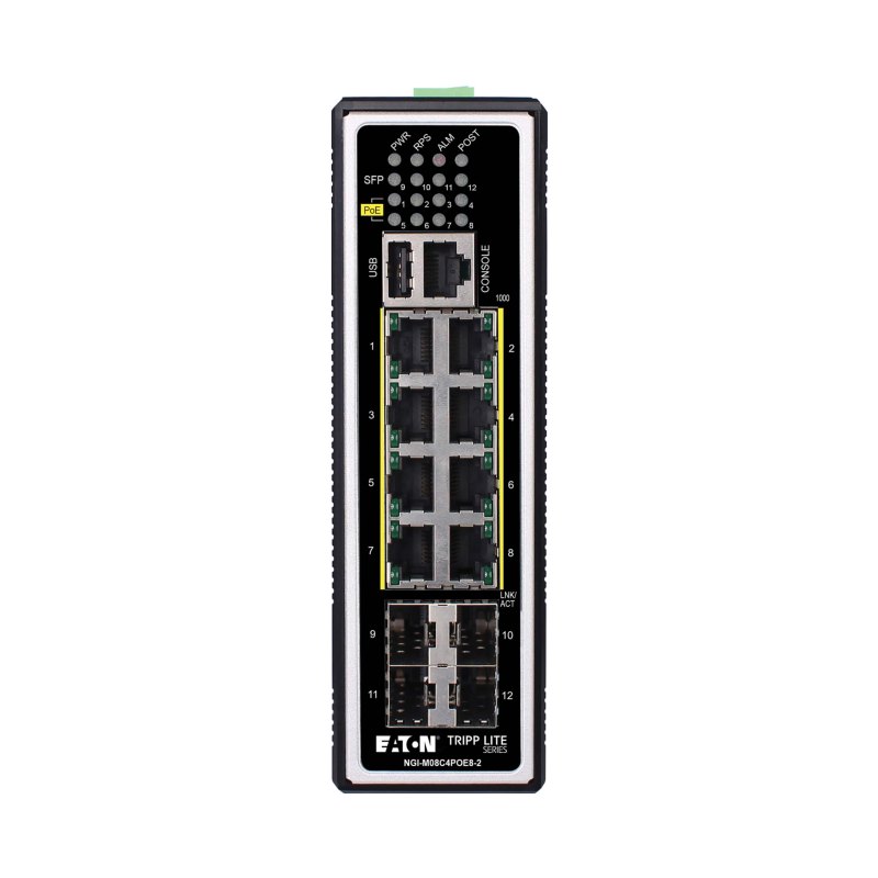 8P Mng Indt Gig Poe Switch Din