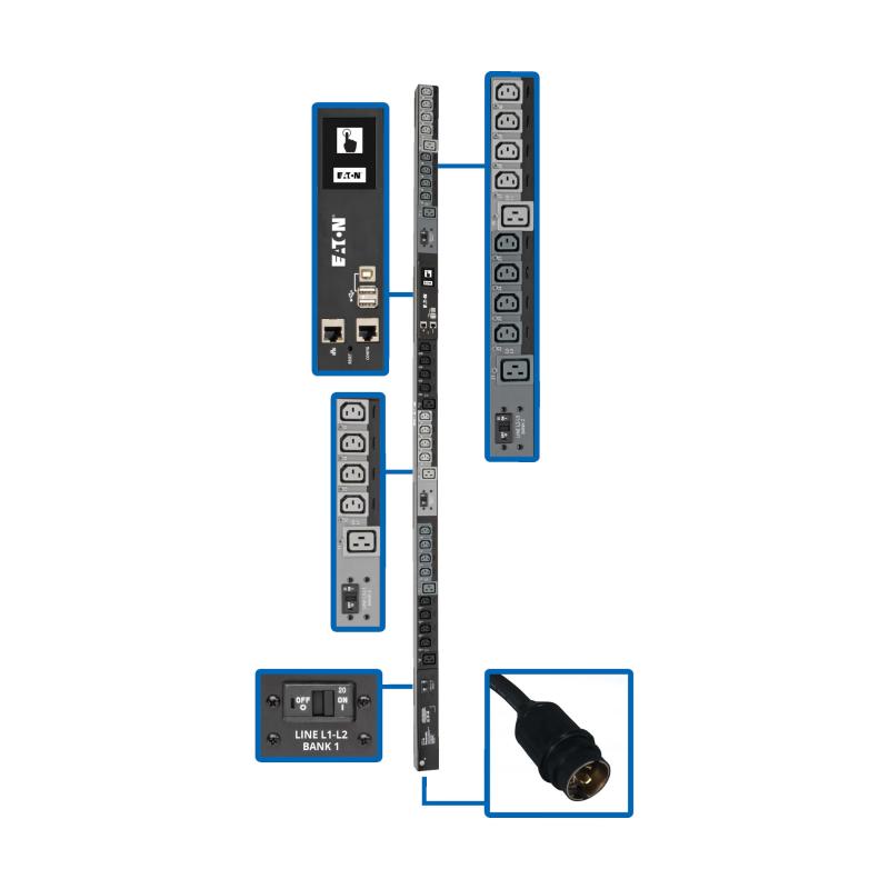 Pdu 3Phase Switched 10Kw 200/208/240V 24 C13 6 C19 L21-30P