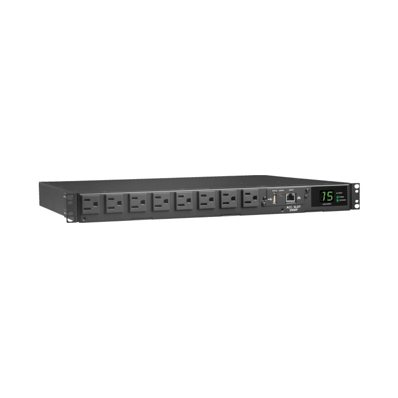 Pdu Ats Monitored 120V 1.44Kw 15A 8 5-15R Dual 5-15P 12Ft Cords