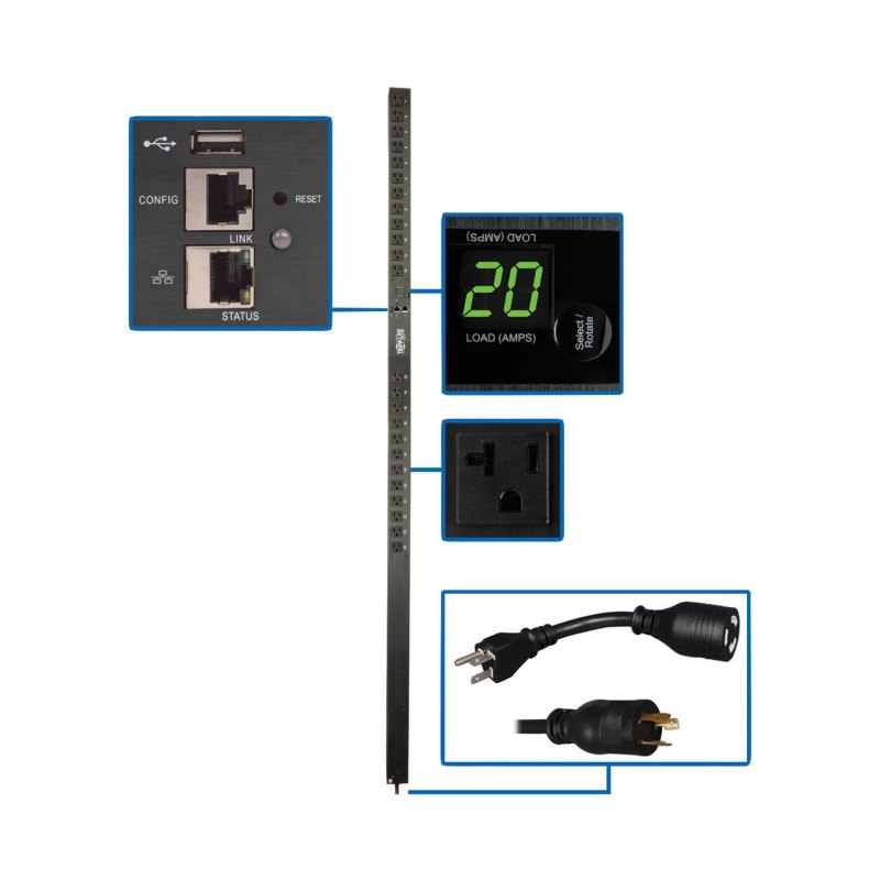 Pdu Monitored 1.9Kw 120V 24 5-15/20R Lx Platform 70In 0Urm Taa